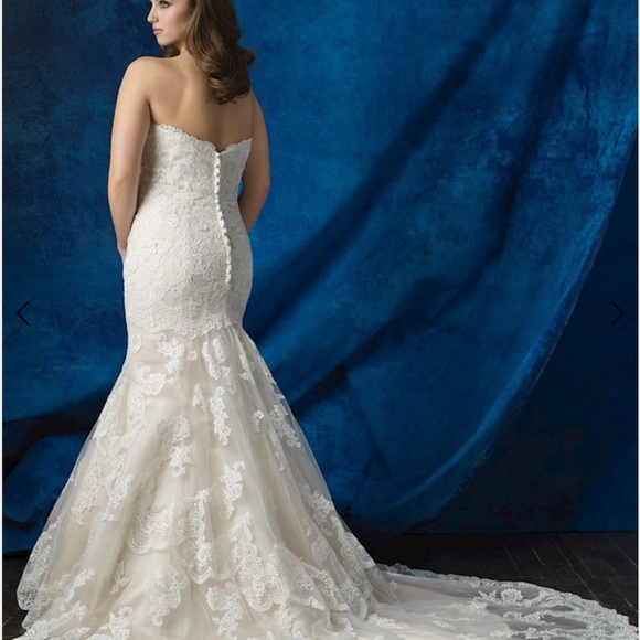 Allure Bridals Strapless Bridal Dress (Style W383) - Picture 2 of 9